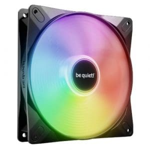 Be Quiet! (BL129) Light Wings LX 140mm PWM High-Speed ARGB Case Fan, Rifle Bearing, Impeller w/ 16 LEDs, Daisy-Chain, Up to 1800 RPM, Black