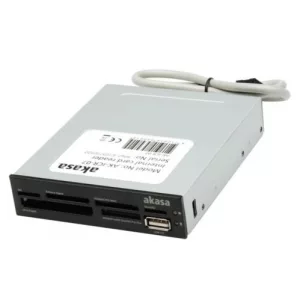Akasa (AK-ICR-07) Internal Card Reader, 3.5" Bay, 6 Slot w/ USB 2.0 Port, Black & White Panels