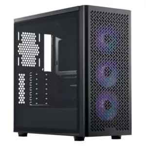 Cooler Master Elite 502 Gaming Case w/ Glass Side, E-ATX, 3x ARGB Fans, Mesh Front, USB-C, Asus BTF Compatible, Black