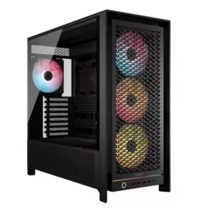 Corsair FRAME 5000D RS Modular Gaming Case w/ Glass Side, E-ATX, 4x ARGB Fans, InfiniRail Fan Mounting, USB-C, ARGB Strip, Asus BTF Compatible, Black