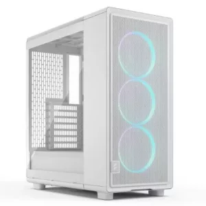 Fractal Design Epoch (White RGB TG Clear) Case w/ Clear Window, ATX, 3x Momentum RGB Fans, Mesh Top & Front, USB-C 20Gbps