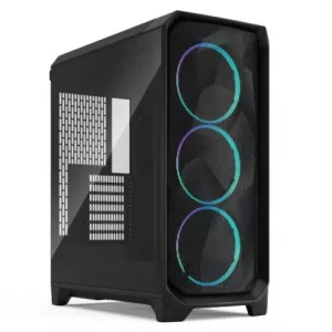 Fractal Design Meshify 3 (Black RGB TG Light) Gaming Case w/ Light Tint Window, E-ATX, Mesh Front, 3x RGB Fans, USB-C 20Gbps