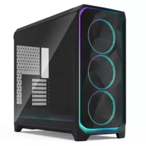 Fractal Design Meshify 3 XL Ambience Pro RGB (Black TG Light) Case w/ Light Tint Window, E-ATX, Mesh Front, 3x RGB Fans, Adjust Pro Hub, USB-C 20Gbps