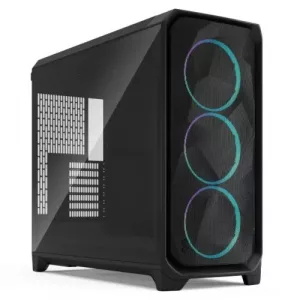 Fractal Design Meshify 3 XL (Black RGB TG Light) Case w/ Light Tint Window, E-ATX, Mesh Front, 3x RGB Fans, USB-C 20Gbps