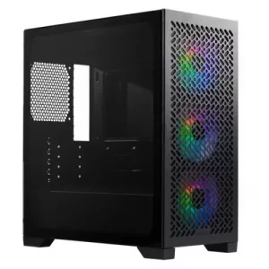 Cooler Master Elite 302 Gaming Case w/ Glass Side, Micro ATX, 3x ARGB Fans, PSU Shroud, Intake Grill, USB-C, Black