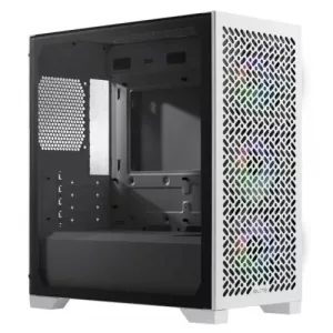 Cooler Master Elite 302 Gaming Case w/ Glass Side, Micro ATX, 3x ARGB Fans, PSU Shroud, Intake Grill, USB-C, White