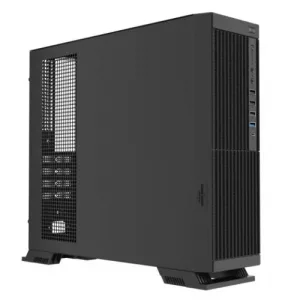 Vida Commerce Micro ATX SFF Desktop Office Case with a 300W PSU, High Airflow, Card Reader, USB-C, Black