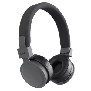 Hama (Freedom Lit III) Bluetooth Headset w/ Mic, 3.5mm Jack/USB-C, Foldable, Up to 15hrs Battery, Black