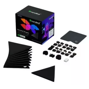 Nanoleaf Shapes Limited Edition Ultra Black Mini Triangles Expansion Pack (10-Panels), RGB *Expansion Kit Only*