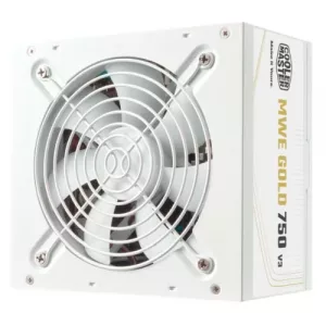 Cooler Master 750W MWE Gold V3 ATX 3.1 PSU, Fully Wired, HDB Bearing Fan, 80+ Gold, White
