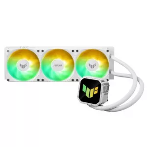 Asus TUF Gaming LC III 360 ARGB White Edition Liquid CPU Cooler, 360mm Radiator, ARGB Logo, 3x ARGB PWM Fans