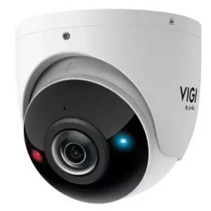 TP-LINK (InSight S485PI) VIGI 8MP Outdoor IR Panoramic Turret Network Camera, IP67, PoE, 180° Panorama, AI Detection/Classification, Red-Blue Warning Lights