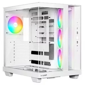 Be Quiet! Light Base 500 LX ARGB Gaming Case w/ Glass Front & Side, ATX, 4x ARGB Fans & ARGB Hub, USB-C 10Gbps, Asus BTF Compatible, White