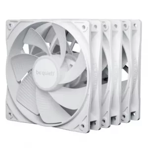 Be Quiet! BL136 Pure Wings 3 120mm PWM Reverse Blade Case Fans (3 Pack), Rifle Bearing, 1500 RPM, White