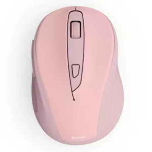 Hama WM-400 Compact Wireless Optical Mouse, 6 Buttons, 800-1600 DPI, Pink