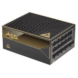 MSI 1600W (MEG Ai1600T PCIE5) ATX 3.1 PSU, Fully Modular, Tri-certified Titanium, Dual 12V-2x6, Full Digital Design, PCIe 5.1, RGB Lighting
