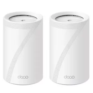 TP-LINK (DECO BE65) BE9300 Tri-Band Whole Home Mesh Wi-Fi 7 System, 2 Pack, 4x 2.5G Ports, MLO, Wireless/Wired Combined Backhaul