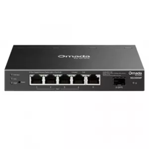 TP-LINK (SG2206MP) Omada Access 6-Port Gigabit Switch with 4-Port PoE+, 5x GB RJ45, 1x GB SFP, Centralized Management, Metal Casing