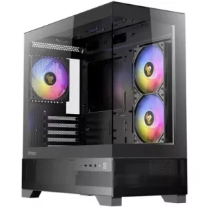 ANTEC CX500M Micro Tower Gaming Case, Black, ARGB, 2 x USB 3.0 / 1 x USB Type-C, Tempered Glass Side Panel, Micro-ATX/ITX