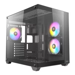 ANTEC CX800 Mid Tower Gaming Case, Black, 270 Full-view tempered glass, 3 x 120mm ARGB reverse fans, 1x USB 2.0 / 1x USB 3.0, ATX, Micro ATX, ITX