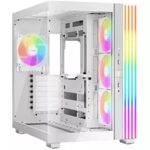 be-quiet! Light Base 600 LX, White, Midi-Tower ATX Case, Massive ARGB LED Strip, Full Windowed Design, 4x Light Wings LX 120mm PWM fans included