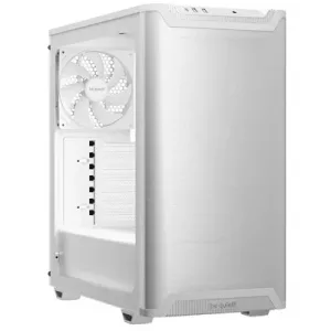 be quiet! Pure Base 501 Airflow Window White ATX Mid Tower Case with USB-A, USB-C, 2 x Pure Wings 2 140mm Black PWM Fans, Sleek Front Panel and Airflow Cover