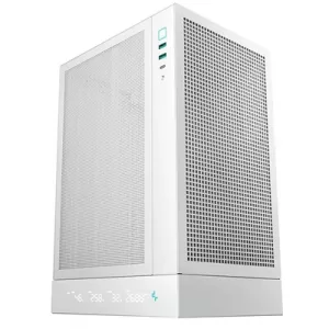 Deepcool CH170 Digital White Mini-ITX Case - High Airflow, Supports Water Cooling, Ultra-Quiet Operation, Compact Design for Efficient Space Management