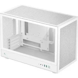 DeepCool CH260 White Micro-ATX Case, High-Airflow Compact PC Case with Tempered Glass Panel, USB-C Port, Supports 360mm Radiator, ATX PSU, Black
