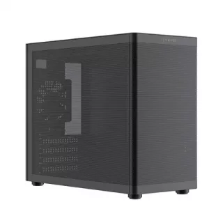 TecWare Fusion 3 mATX Compact PC Case, High Airflow SFF Chassis, 3 Fans Included, Top-Mount ATX/SFX PSU Support, USB-C, Supports 280mm GPU & Dual Radiators, Black