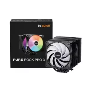 be quiet! Pure Rock Pro 3 LX CPU Cooler, Universal Socket, 2 x Light Wings Fans, 2000RPM, only 34.8dB(A) at maximum fan speed, 250W TDP, 3-year manufacturer's warranty