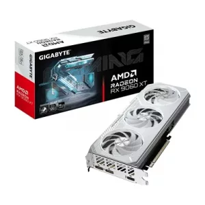 Gigabyte Radeon RX 9060 XT GAMING ICE OC 16GB GDDR6 Graphics Card, 2048 Streams, 3320 MHz Boost Clock, Triple Fan, RGB, 2x DisplayPorts / 1x HDMI Ports