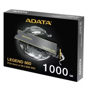 Adata Legend 860 (SLEG-860-1000GCS) 1TB NVMe SSD, PCIe Gen4, M.2 Interface, 2280, Read 5000 MB/s, Write 3000 MB/s, Heatsink 5 Year Warranty