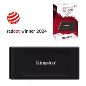Kingston XS1000 (SXS1000/2000G) 2TB Portable External SSD, Read 1050MB/s, Write 1000MB/s, USB 3.2 Gen 2, 5 Year Warranty