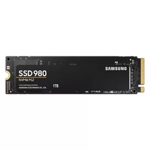 Samsung 980 (MZ-V8V1T0BW) 1TB NVMe SSD, M.2 Interface, PCIe Gen3, 2280, Read 3500MB/s, Write 3000MB/s, 5 Year Warranty