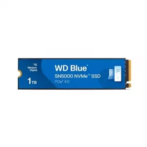 WD Blue SN5000 (WDS100T4B0E-00CNZ0) 1TB NVMe SSD, M.2 Interface, PCIe Gen4, 2280, Read 5150MB/s, Write 4900MB/s, 5 Year Warranty