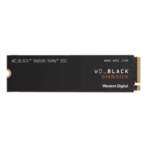 WD Black SN850X (WDS100T2X0E-00BCA0) 1TB NVMe SSD, M.2 Interface, PCIe Gen4, 2280, Read 7300MB/s, Write 6300MB/s, 5 Year Warranty