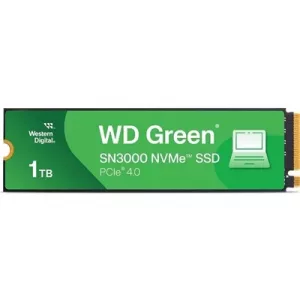 WD Green SN3000(WDS100T4G0E-00CPSO) 1TB NVMe SSD, M.2 Interface, PCIe Gen4, 2280, Read 5000MB/s, Write 4200MB/s, 3 Year Limited Warranty