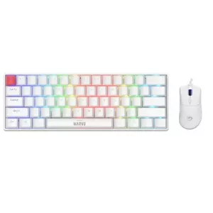 Marvo Scorpion Keyboard and Mouse Bundle, Marvo Scorpion KG933G Saber 61 Keyboard, Marvo Scorpion G950 Niro 40 Gaming Mouse - White
