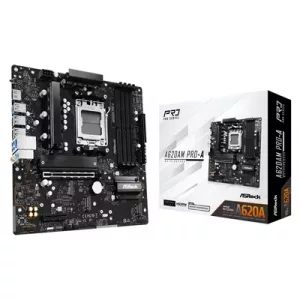 ASRock A620AM PRO-A AMD Socket AM5 Motherboard, 4x DDR5 Slots, 3x M.2 Socket, 2.5GbE LAN, 1x HDMI Port