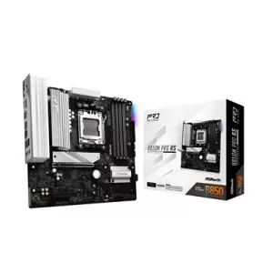 ASRock B850M Pro RS AMD AM5 Socket Motherboard, Micro-ATX, 4x DDR5 Slots, 3x M.2 Sockets, Fitted I/O Shield, 2.5GbE LAN, 1x DisplayPort / 1x HDMI Port