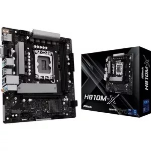 ASRock H810M-X Intel Socket 1851 Motherboard, 2x DDR5 DIMM Slots, 1x M.2 Socket, 2.5G LAN, 1x HDMI Port / 1x DisplayPort