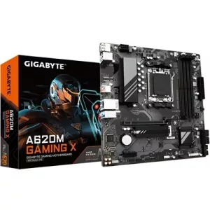 Gigabyte A620M GAMING X AMD AM5 Socket Motherboard, Micro-ATX, 4x DDR5 Slots, 1x M.2 Socket, GbE LAN, 1x DisplayPort / 1x HDMI Port
