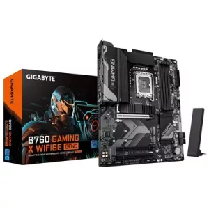 Gigabyte B760 GAMING X WIFI6E GEN5 Socket Motherboard, ATX, 4x DDR5 Slots, 3x M.2 Socket, 2.5GbE LAN, Wi-Fi 6E, 1x HDMI Port / 1x Display Port