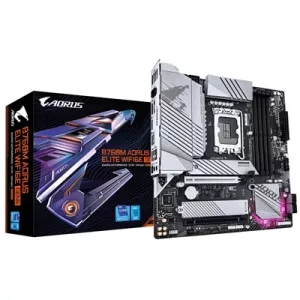 Gigabyte B760M AORUS ELITE WIFI6E GEN5 Intel 1700 Socket Motherboard, Micro-ATX, 4x DDR5 Slots, 2x M.2 Socket, 2.5GbE LAN, 1x HDMI Port/ 1x DisplayPort