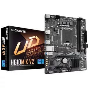 Gigabyte H610M K V2 DDR5 Anti-Sulfur Resistor Intel 1700 Socket Motherboard, Micro-ATX, 2x DDR5 Slots, 1x M.2 Socket, GbE LAN, 1x DisplayPort / 1x HDMI Port