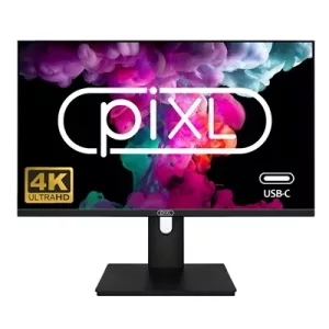 piXL PX27UDH4K 27 Inch 60Hz 4K IPS Monitor with 3840 x 2160 Resolution, 5ms Response Time, 60Hz Refresh Rate, USB-C, USB-B, USB-A, HDMI, Display Port & VESA Mount
