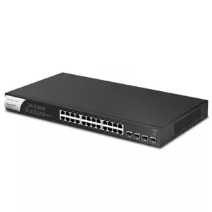 DrayTek VSP1281X-K VigorSwitch P1281x 24 Port Gigabit POE Smart Managed Switch with 4x 10GbE SFP Ports