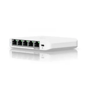Ubiquiti USW-FLEX-2.5G-5 UniFi Flex 2.5G Ultra Compact 5 Port POE/USB-C Powered Managed Switch