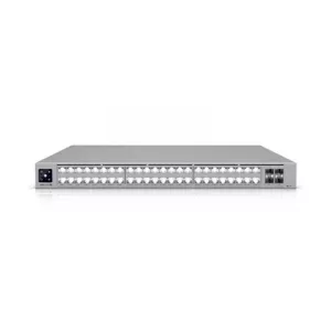 Ubiquiti (USW-Pro-XG-48) Professional-grade, 48-port Layer 3 Etherlighting switch with (32) 10 GbE, (16) 2.5 GbE, and (4) 25G SFP28 ports.