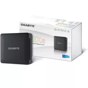 Gigabyte BRIX (GB-BRI3H-1315) Barebone Kit, Intel Core i3-1315U 4.5GHz 6 Core CPU, 2 x DDR4 SO-DIMM Slots, 1 x M.2-2280 Slot, 1 x 2.5 Inch SATA Slot, Wi-Fi 6 & Bluetooth 5.2